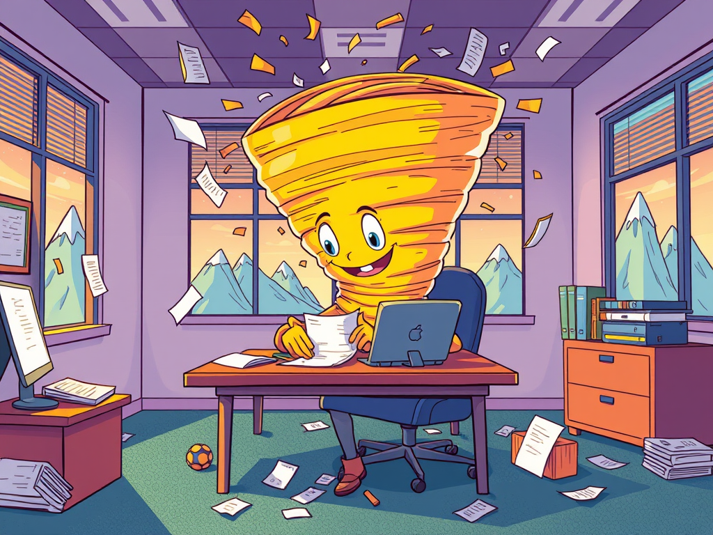 Why did the tornado apply for a desk job?