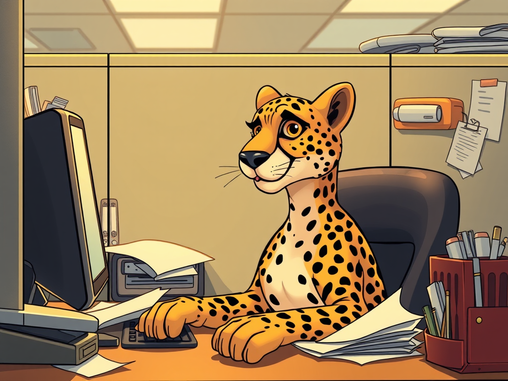Why did the cheetah apply for a desk job?